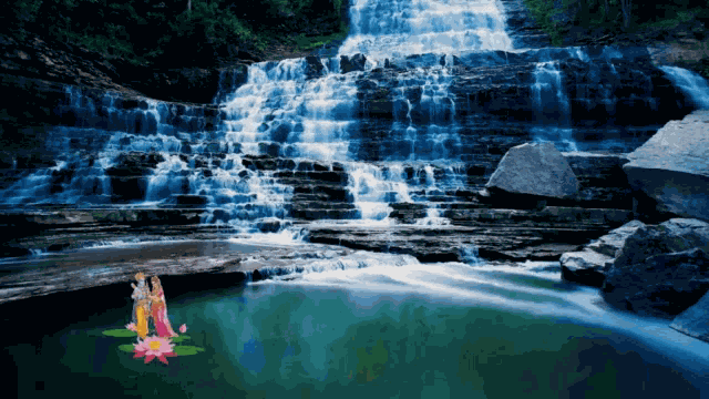 Water Fall Nature GIF