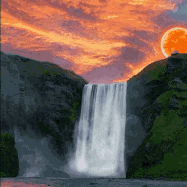 Waterfall Butterflies GIF