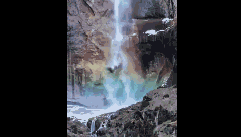 Waterfall Rainbow GIF