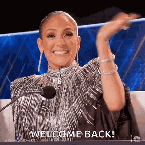 Waving Jennifer Lopez GIF