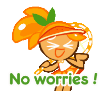 Waving Orange Girl Sticker