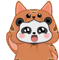 Waving Panda Rai Waving Sticker