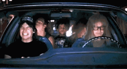 Waynes World Head Banging GIF