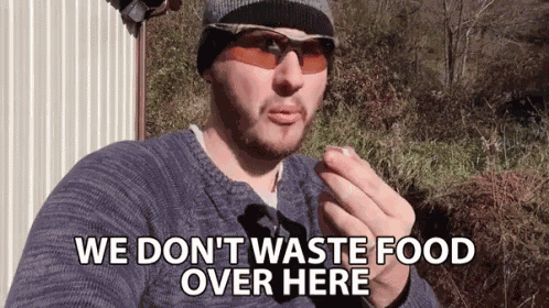We Dont Waste Food Over Here Eating GIF