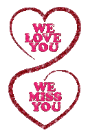 We Love You Miss You Sticker