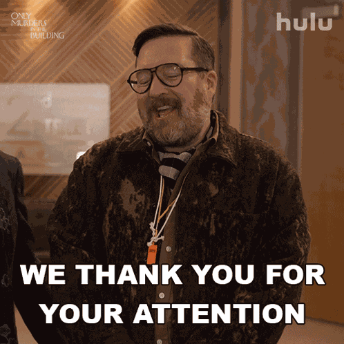 We Thank You For Your Attention Howard Morris GIF
