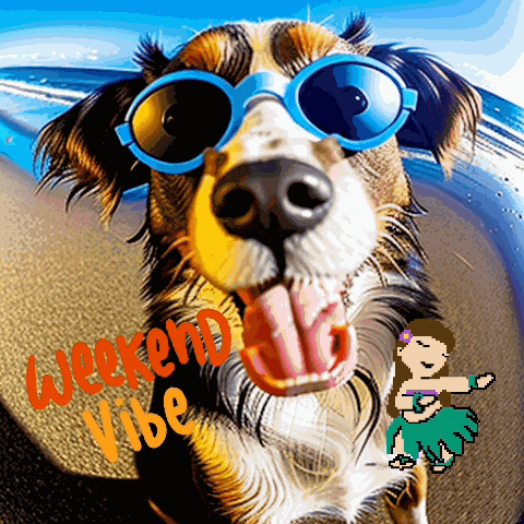 Weekend Vibes Funny Dogs GIF