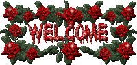 Welcome W Roses Sticker