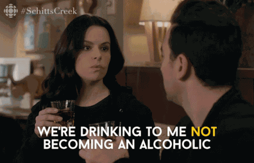 Were Drinking To Me Not Becoming An Alcoholic Emily Hampshire GIF