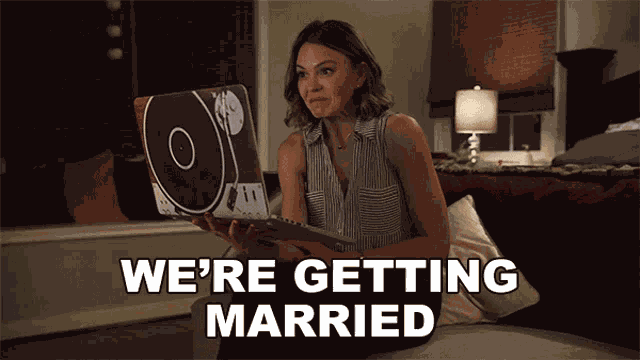 Were Getting Married Aimee Teegarden GIF