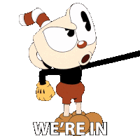 Were In Cuphead Sticker