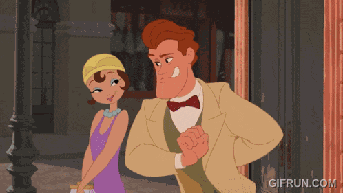Werewolf Princess And The Frog Disney Animation Flirting GIF