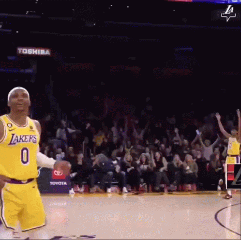 Westbrook Celebration Lakers GIF