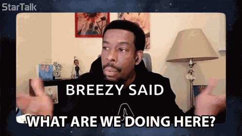 What Are We Doing Here Chuck Nice GIF