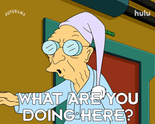 What Are You Doing Here Hubert GIF