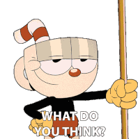 What Do You Think Cuphead Sticker