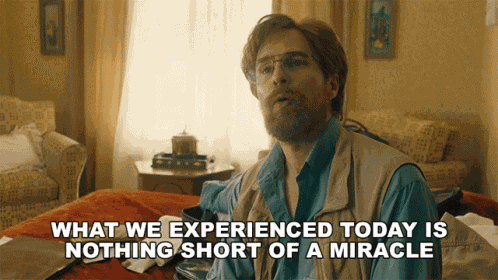 What We Experienced Today Is Nothing Short Of A Miracle Sam Rockwell GIF
