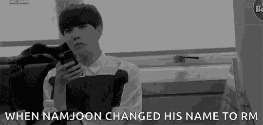 When Namjoon Chenged Name To Rm Bts GIF