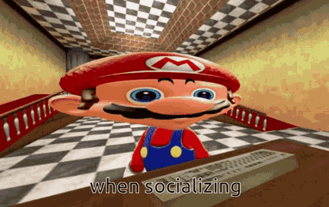When Sosializing Mario Gif GIF
