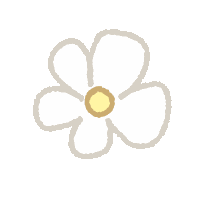 White Flower Sticker