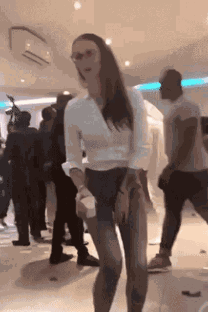 White Girl Dancing Jamaican GIF