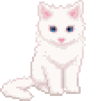 White Kitty Cat Sticker