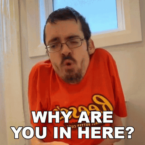 Why Are You In Here Ricky Berwick GIF