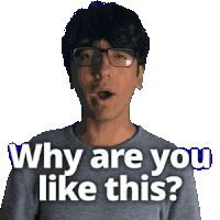 Why Are You Like This Why Like This Sticker