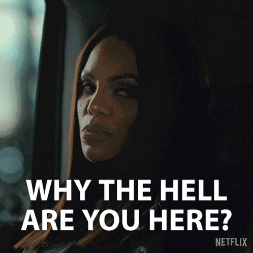 Why The Hell Are You Here Mallory GIF
