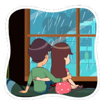 Window Love Struck Sticker
