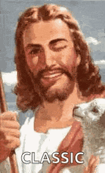 Winking Jesus GIF