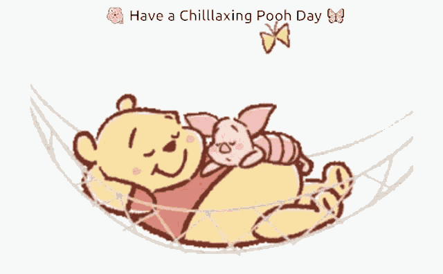 Winnie The Pooh Chilling GIF