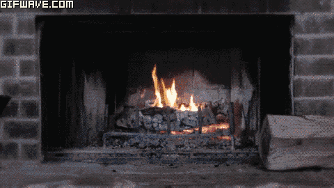 Winter Fireplace GIF