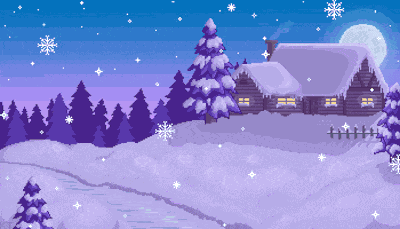 Winter Pixel Art GIF