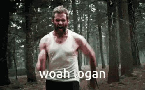 Woah Logan Wolverine GIF