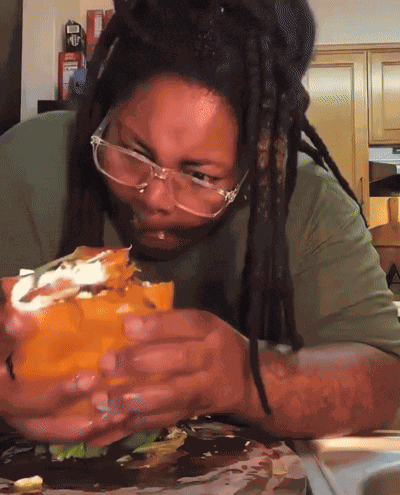 Woman Eating Burger Woman Eating Sandwich GIF