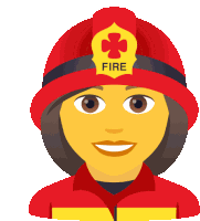 Woman Firefighter People Sticker