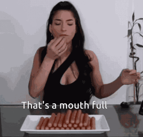 Woman Hotdog GIF