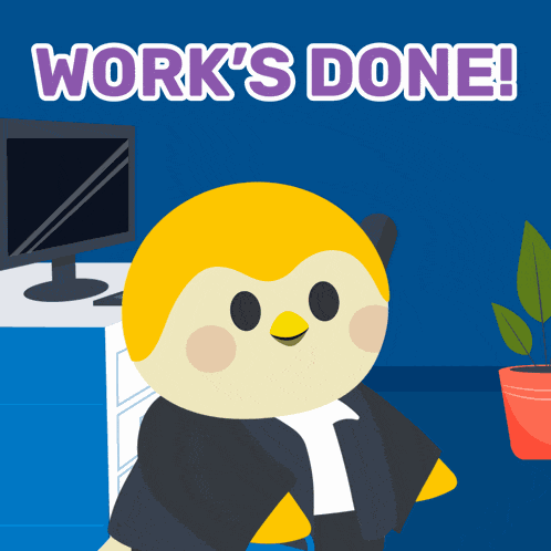 Work Penguin GIF