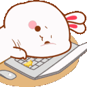 Working Bunny Sticker