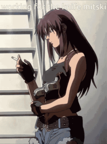 Working For The Knife Revy Black Lagoon GIF