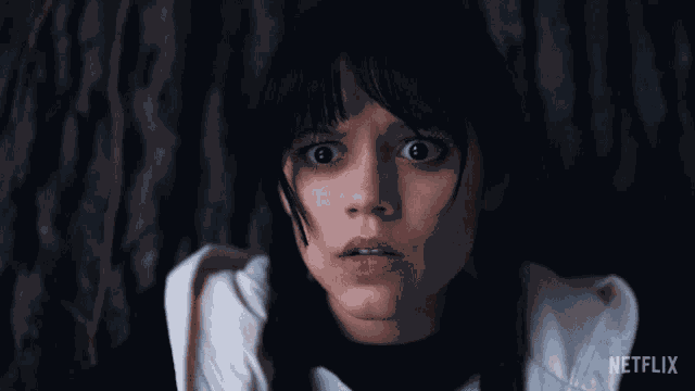 Worried Wednesday Addams GIF