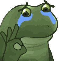 Worry Froge Cry Sticker