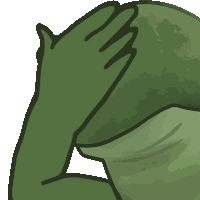 Worry Froge Facepalm Sticker
