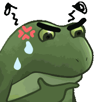 Worry Froge Frog Meme Sticker