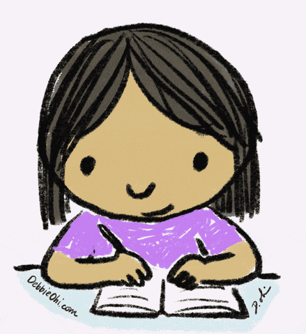 Writing Girl Writing GIF