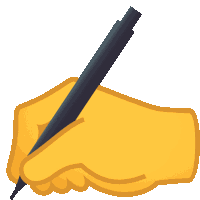 Writing Hand People Sticker