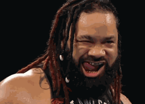 Wwe Smackdown 2025 Wrestling Jacob Fatu Tongue Smirk Smile GIF