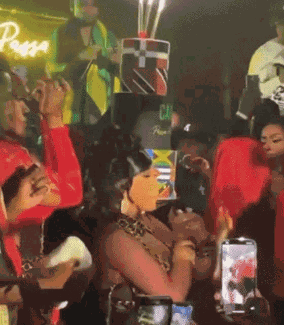 Xobardigamer Cardi B Party GIF