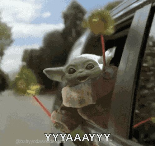 Yay Baby Yoda GIF